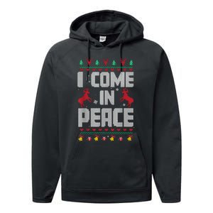 I Come In Peace I Come In Peace IM Peim Peace Xmas Matching Couples Christmas Performance Fleece Hoodie