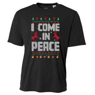 I Come In Peace I Come In Peace IM Peim Peace Xmas Matching Couples Christmas Cooling Performance Crew T-Shirt