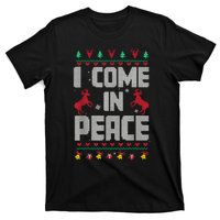 I Come In Peace I Come In Peace IM Peim Peace Xmas Matching Couples Christmas T-Shirt