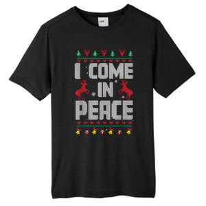 I Come In Peace I Come In Peace IM Peim Peace Xmas Matching Couples Christmas Tall Fusion ChromaSoft Performance T-Shirt