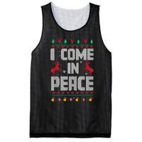 I Come In Peace I Come In Peace IM Peim Peace Xmas Matching Couples Christmas Mesh Reversible Basketball Jersey Tank