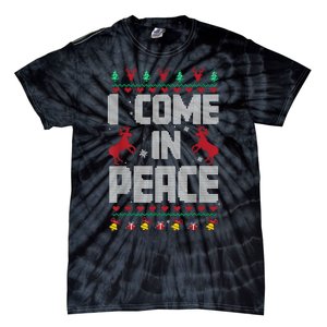 I Come In Peace I Come In Peace IM Peim Peace Xmas Matching Couples Christmas Tie-Dye T-Shirt