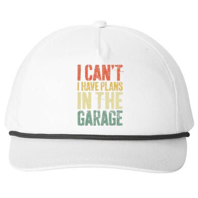 I CanT I Have Plans In The Garage Mechanic Snapback Five-Panel Rope Hat