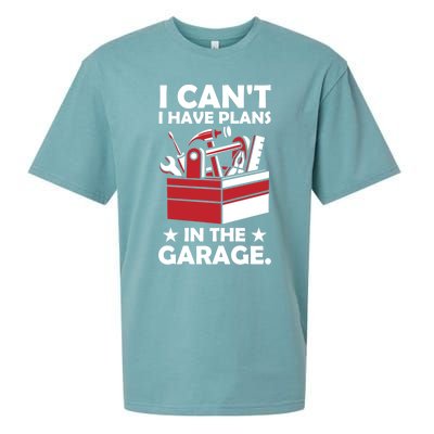 I Cant I Have Plans In The Garage Hobby Mechanic Car Tools Gift Sueded Cloud Jersey T-Shirt