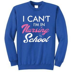 I Cant Im In Nursing School Funny Gift For Nurse Student Cute Gift Sweatshirt