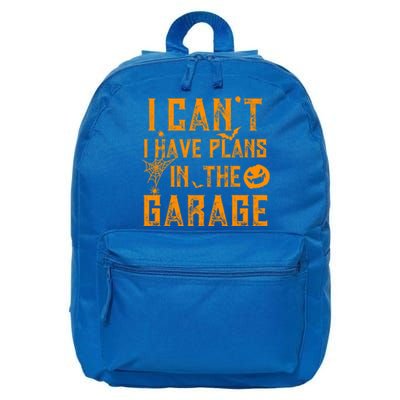 I Can't I Have Plans In The Garage Halloween Costume Cool Gift 16 in Basic Backpack