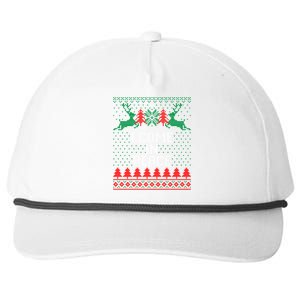 I Come In Peace IM Peace Reindeer Couples Ugly Christmas Gift Snapback Five-Panel Rope Hat