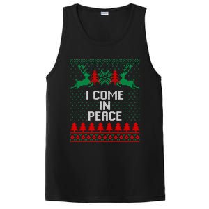 I Come In Peace IM Peace Reindeer Couples Ugly Christmas Gift PosiCharge Competitor Tank