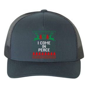 I Come In Peace IM Peace Reindeer Couples Ugly Christmas Gift Yupoong Adult 5-Panel Trucker Hat