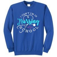 I Cant Im In Nursing School Funny Nurse Graduation Meaningful Gift Sweatshirt