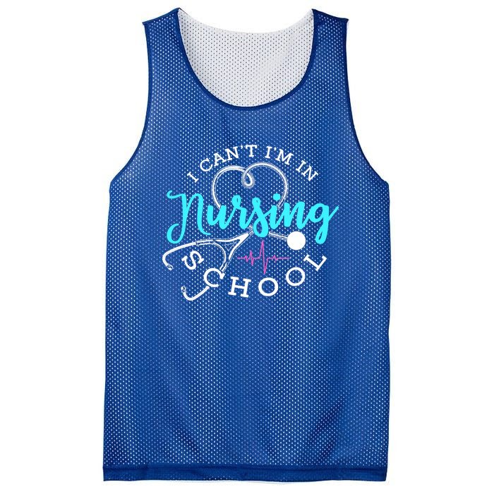 I Cant Im In Nursing School Funny Nurse Graduation Meaningful Gift Mesh Reversible Basketball Jersey Tank