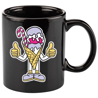 Ice Cream 11oz C Handle Ceramic Mug