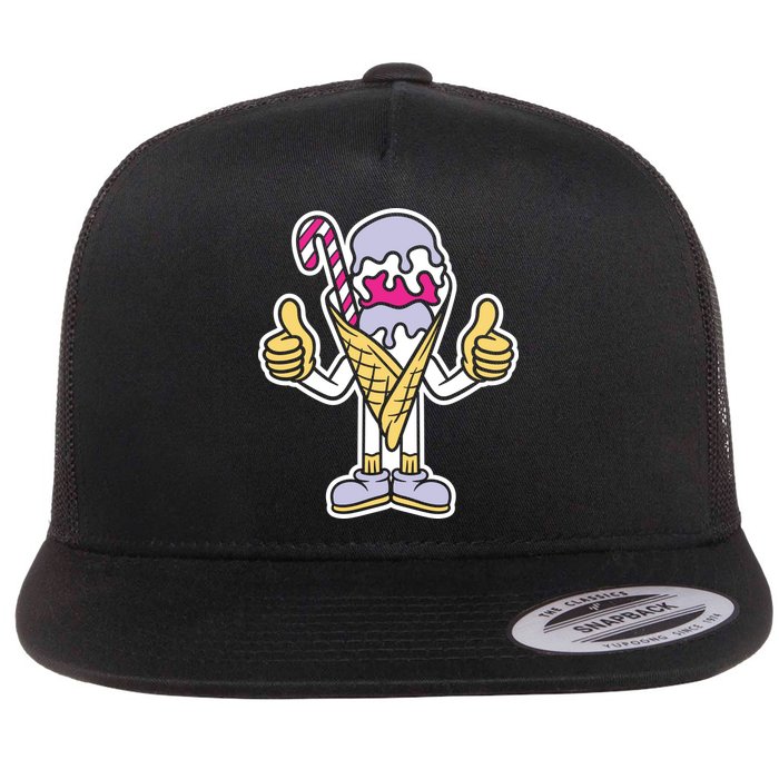Ice Cream Flat Bill Trucker Hat