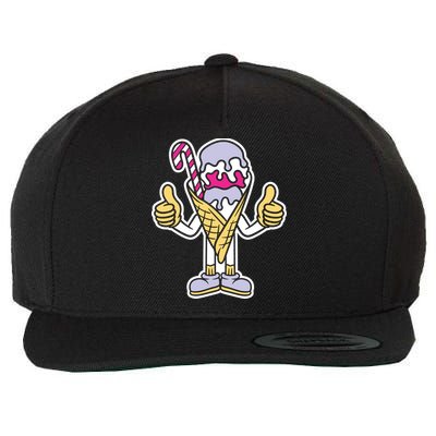 Ice Cream Wool Snapback Cap
