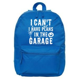 I Can't I Have Plans In The Garage Halloween Costume Gift 16 in Basic Backpack