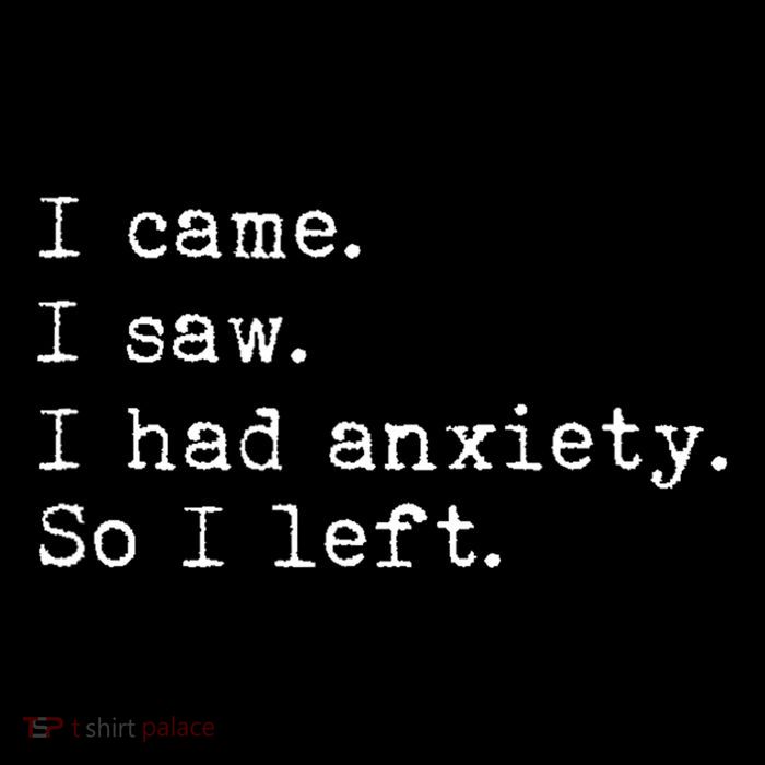 I Came I Saw I Had Anxiety So I Left Stripe Pom Pom Beanie