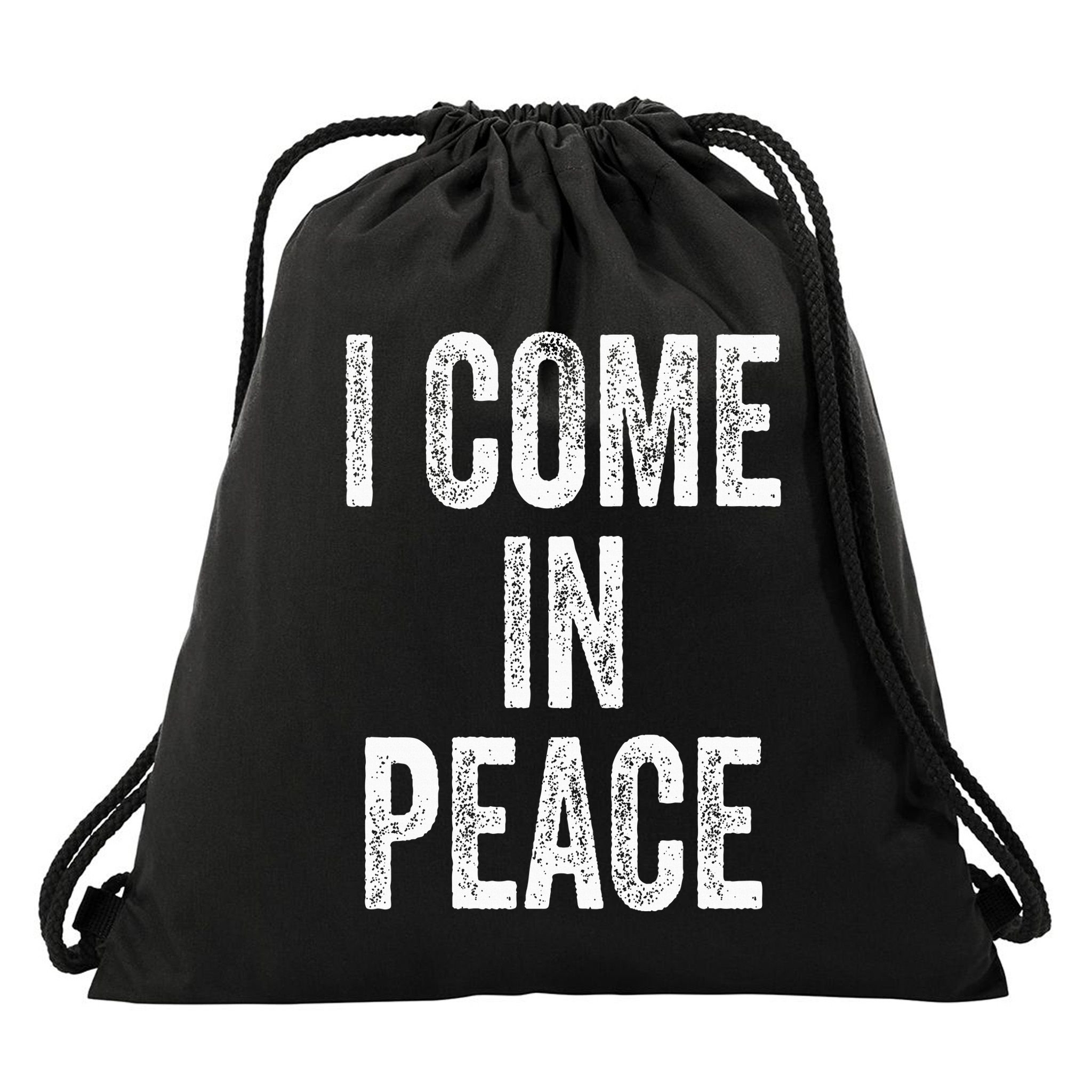 I COME IN PEACE  I'M PEACE Funny Couple's Matching Drawstring Bag