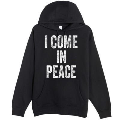 I COME IN PEACE  I'M PEACE Funny Couple's Matching Premium Pullover Hoodie