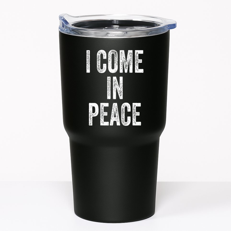 I COME IN PEACE  I'M PEACE Funny Couple's Matching Tumbler