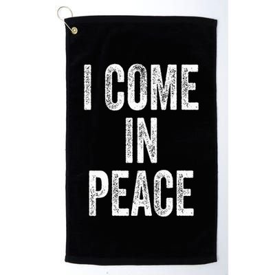 I COME IN PEACE  I'M PEACE Funny Couple's Matching Golf Towel