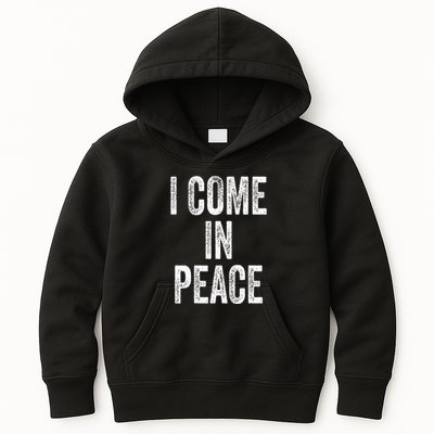 I COME IN PEACE  I'M PEACE Funny Couple's Matching Kids Hoodie