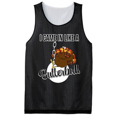 I Came In Like A Butterball Happy Thanksgiving Turkey Day Mesh Reversible Basketball Jersey Tank