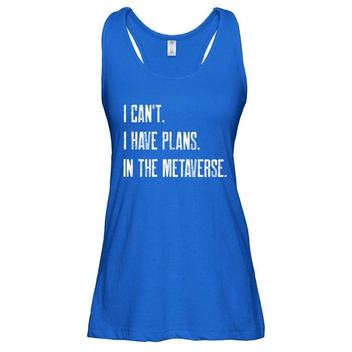 I Can't I Have Plans In The Metaverse Funny Gamer Vr Player Cute Gift Ladies Essential Flowy Tank