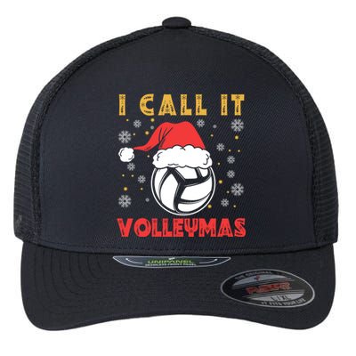 I Call It Volleymas Sport Lover Merry Xmas Christmas Day Gift Flexfit Unipanel Trucker Cap