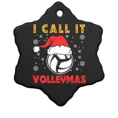 I Call It Volleymas Sport Lover Merry Xmas Christmas Day Gift Ceramic Star Ornament