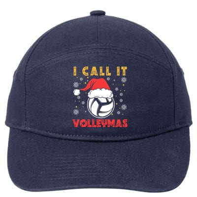 I Call It Volleymas Sport Lover Merry Xmas Christmas Day Gift 7-Panel Snapback Hat