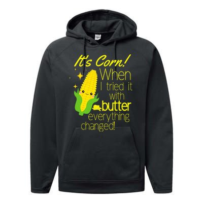 Its Corn It Has The Juice Corn Costume Funny Performance Fleece Hoodie