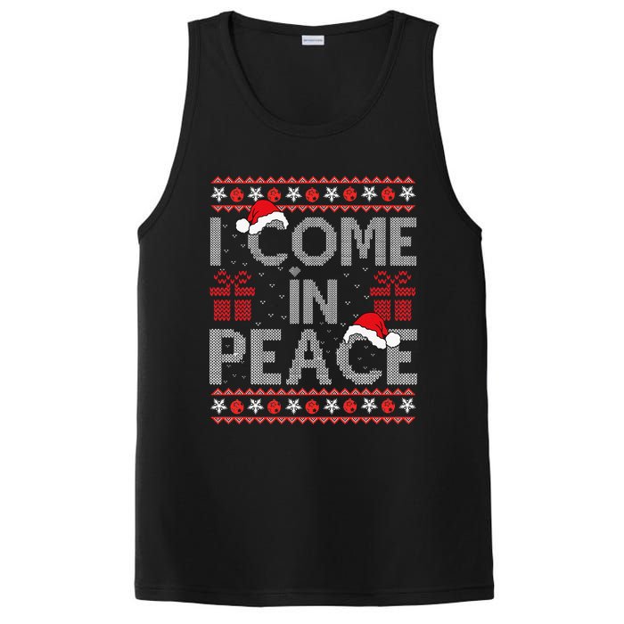 I Come In Peace IM Peace Matching Ugly Christmas Sweater PosiCharge Competitor Tank