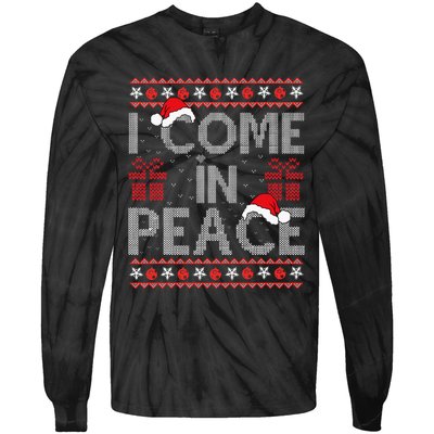 I Come In Peace IM Peace Matching Ugly Christmas Sweater Tie-Dye Long Sleeve Shirt