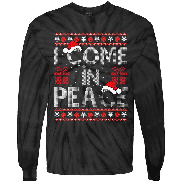 I Come In Peace IM Peace Matching Ugly Christmas Sweater Tie-Dye Long Sleeve Shirt