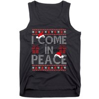 I Come In Peace IM Peace Matching Ugly Christmas Sweater Tank Top