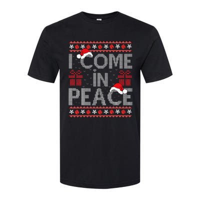 I Come In Peace IM Peace Matching Ugly Christmas Sweater Softstyle CVC T-Shirt