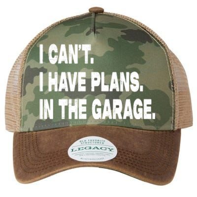 I Cant I Have Plans In The Garage Mechanic Saying Gift Legacy Tie Dye Trucker Hat