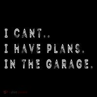 I Cant I Have Plans In The Garage Funny Cropped Pullover Crew