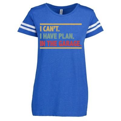 I Can't I Have Plans In The Garage Mechanic Design Funny Gift Enza Ladies Jersey Football T-Shirt