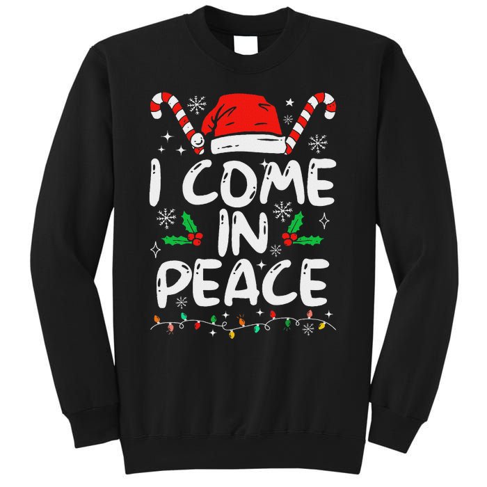 I Come In Peace Matching Peace Couples Santa Hat Christmas Sweatshirt