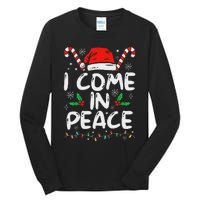 I Come In Peace Matching Peace Couples Santa Hat Christmas Tall Long Sleeve T-Shirt