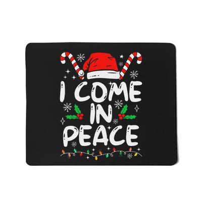 I Come In Peace Matching Peace Couples Santa Hat Christmas Mousepad