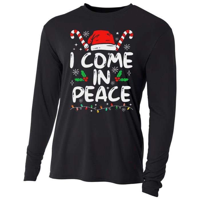 I Come In Peace Matching Peace Couples Santa Hat Christmas Cooling Performance Long Sleeve Crew