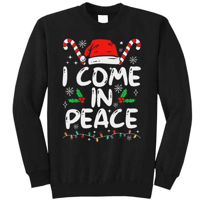 I Come In Peace Matching Peace Couples Santa Hat Christmas Tall Sweatshirt