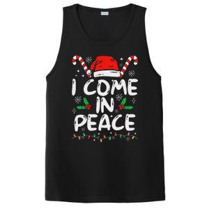 I Come In Peace Matching Peace Couples Santa Hat Christmas PosiCharge Competitor Tank