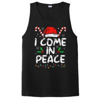 I Come In Peace Matching Peace Couples Santa Hat Christmas PosiCharge Competitor Tank