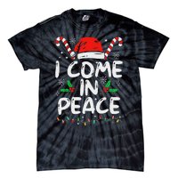 I Come In Peace Matching Peace Couples Santa Hat Christmas Tie-Dye T-Shirt