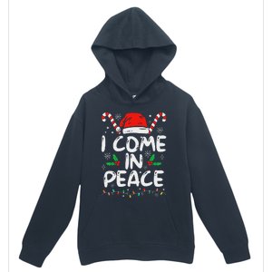 I Come In Peace Matching Peace Couples Santa Hat Christmas Urban Pullover Hoodie