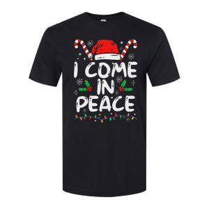 I Come In Peace Matching Peace Couples Santa Hat Christmas Softstyle CVC T-Shirt