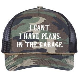 I Can't I Have Plans In The Garage Mechanic Diy Saying Gift Retro Rope Trucker Hat Cap